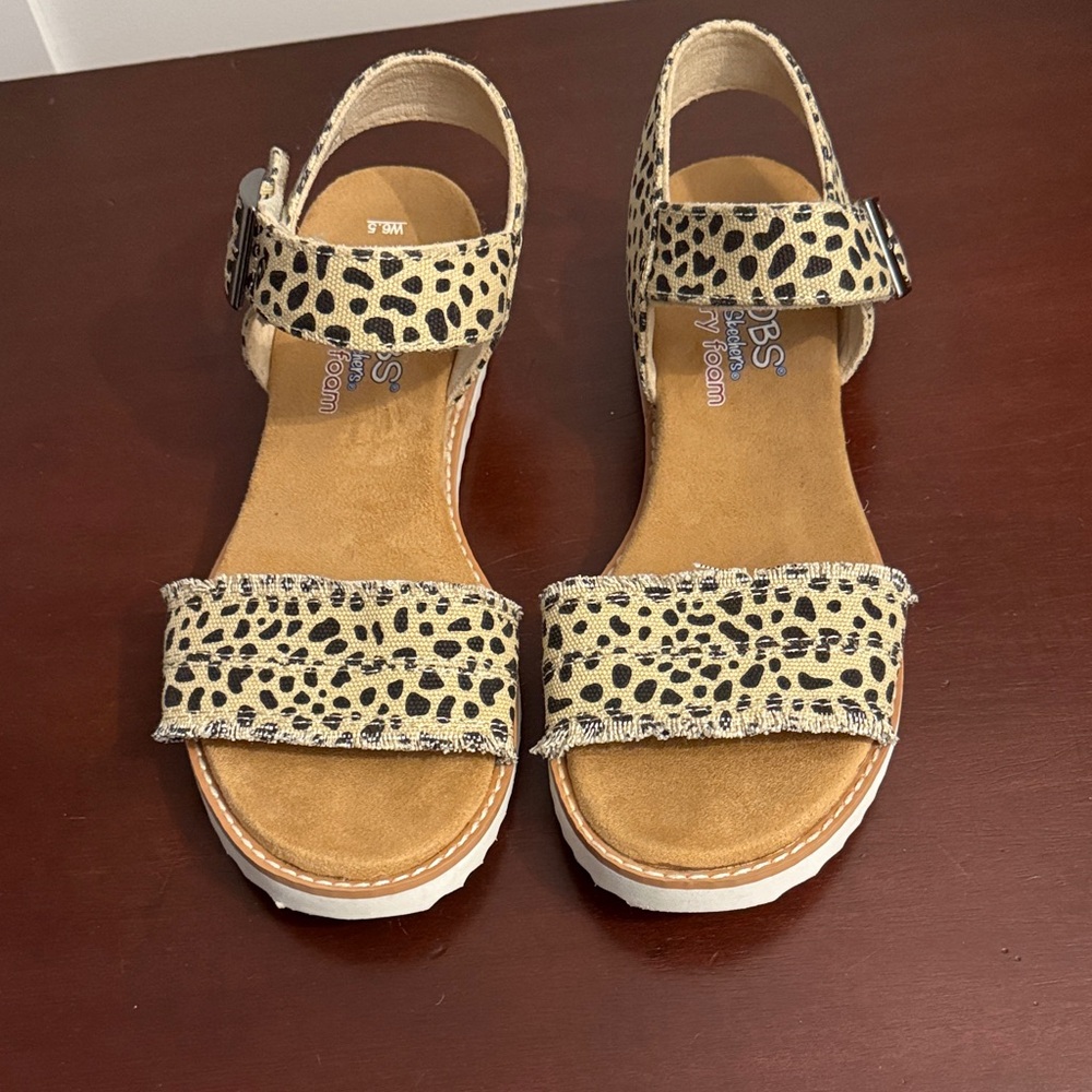BOBS from Skechers Leopard Print Sandals